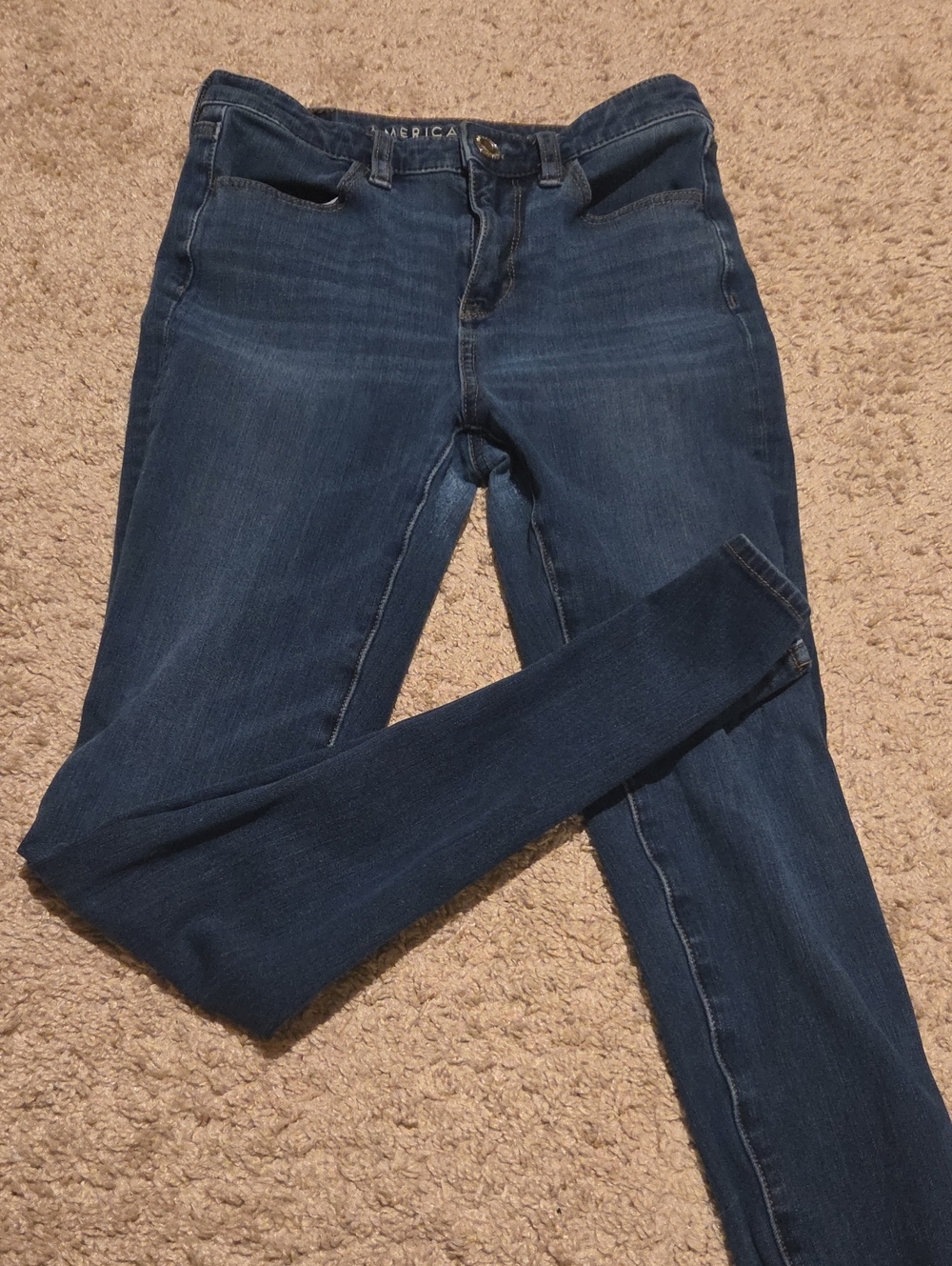 American Eagle Outfitters Women's Dark Blue Skinny Jeans